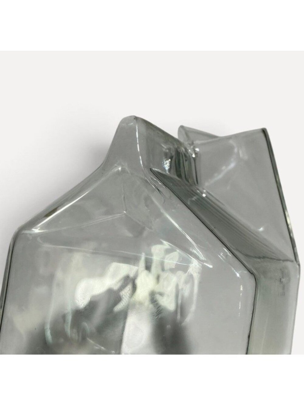 Vintage Milk Carton Shaped Glass Creamer - Picture 3 of 5